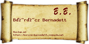 Böröcz Bernadett névjegykártya